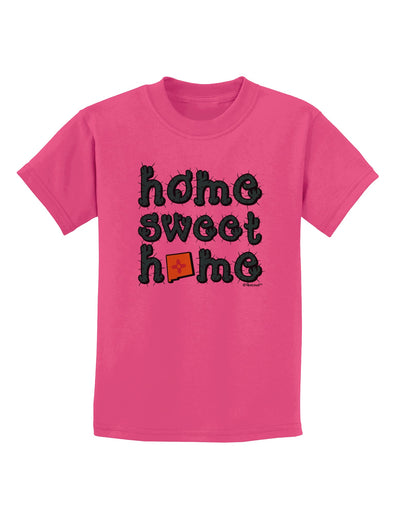 Home Sweet Home - New Mexico - Cactus and State Flag Childrens T-Shirt by TooLoud-Childrens T-Shirt-TooLoud-Sangria-X-Small-Davson Sales