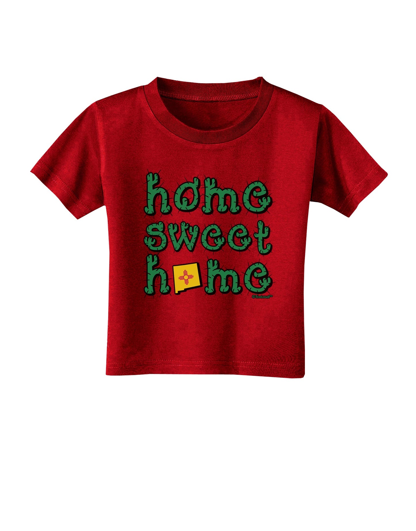 Home Sweet Home - New Mexico - Cactus and State Flag Toddler T-Shirt Dark by TooLoud-Toddler T-Shirt-TooLoud-Red-2T-Davson Sales