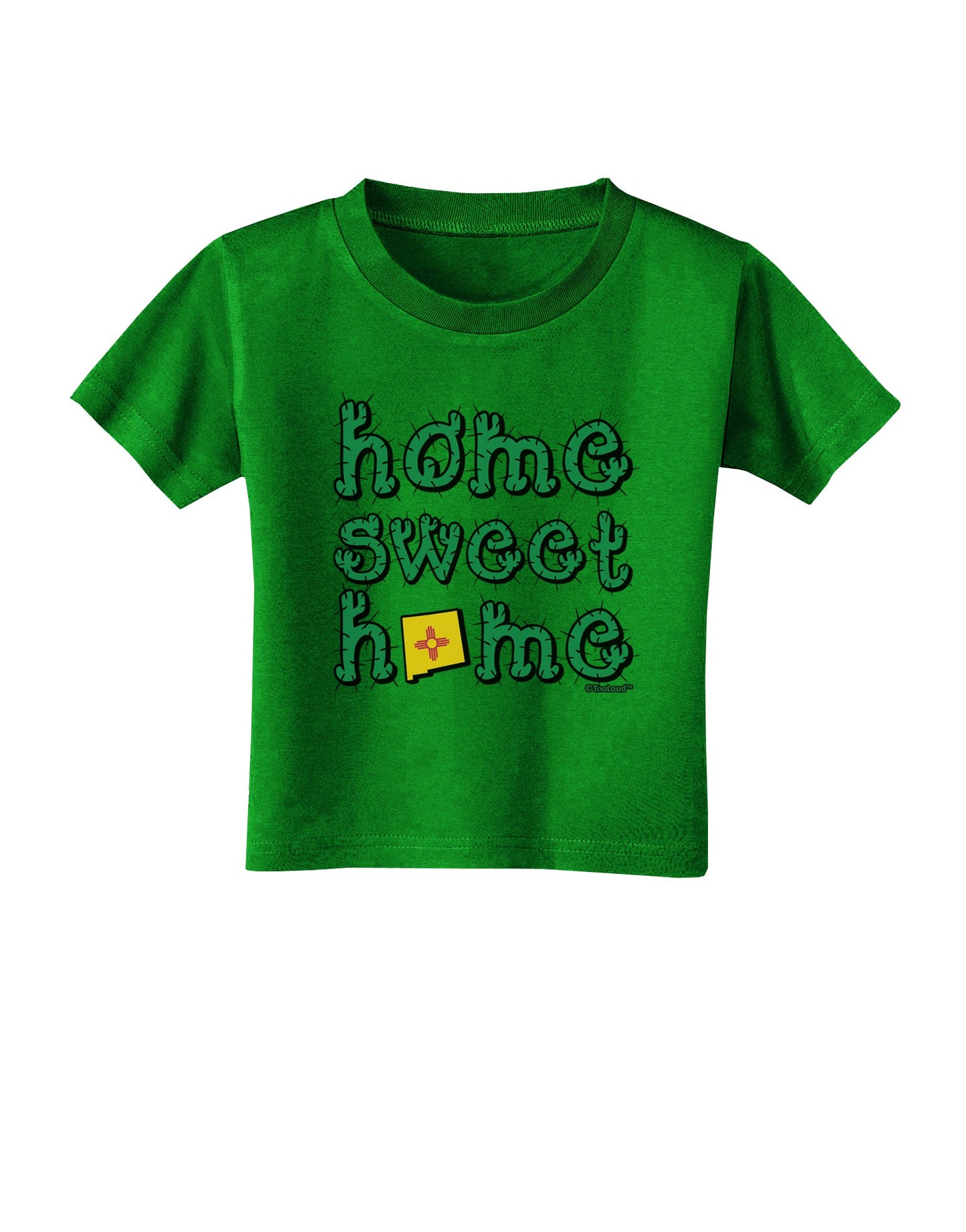 Home Sweet Home - New Mexico - Cactus and State Flag Toddler T-Shirt Dark by TooLoud-Toddler T-Shirt-TooLoud-Clover-Green-2T-Davson Sales