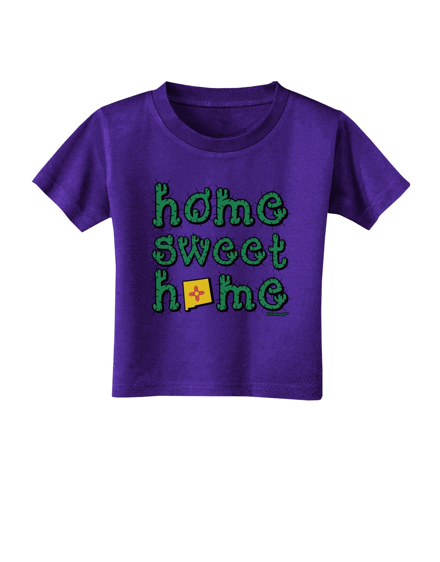 Home Sweet Home - New Mexico - Cactus and State Flag Toddler T-Shirt Dark by TooLoud-Toddler T-Shirt-TooLoud-Purple-2T-Davson Sales