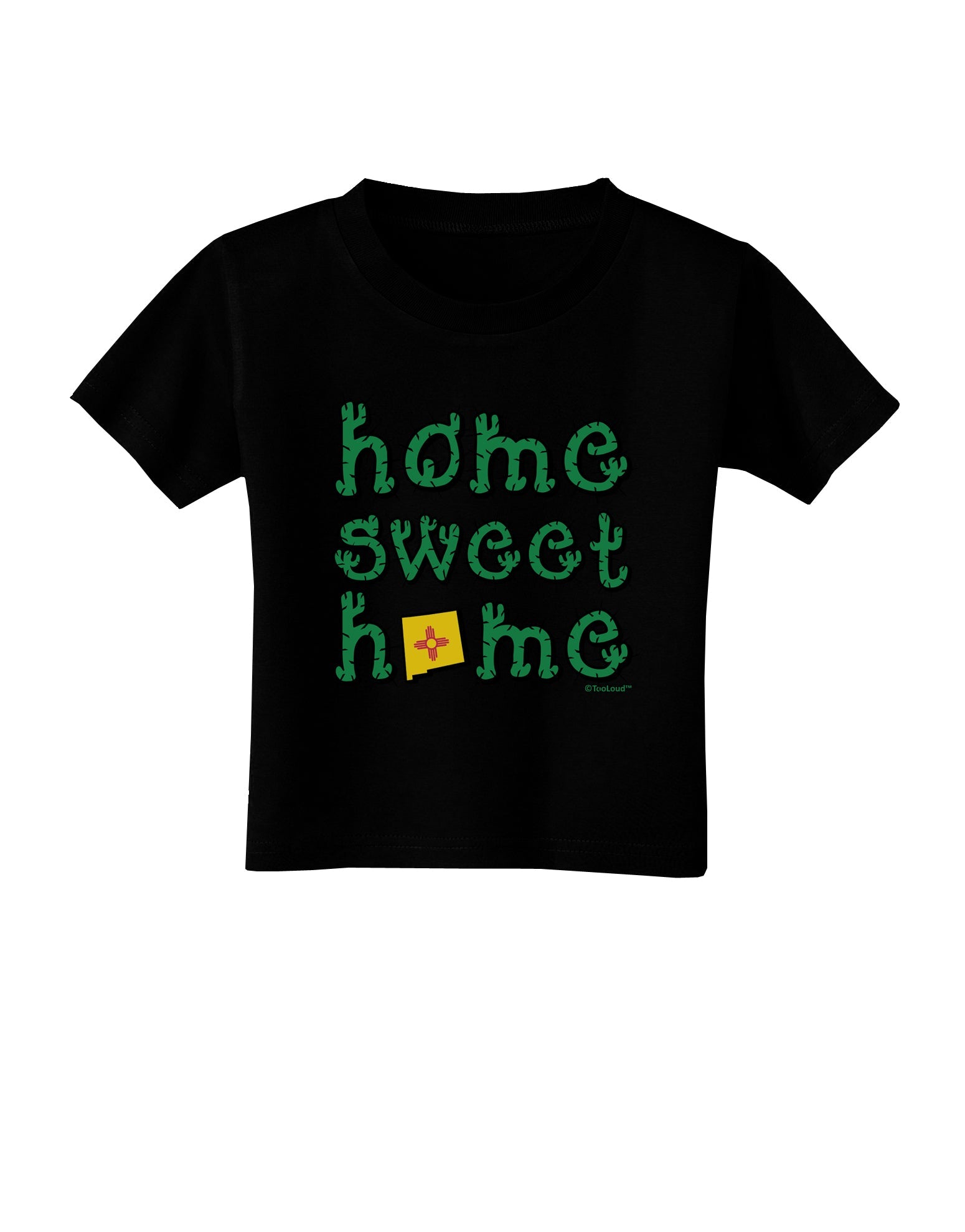 Home Sweet Home - New Mexico - Cactus and State Flag Toddler T-Shirt Dark by TooLoud-Toddler T-Shirt-TooLoud-Black-2T-Davson Sales