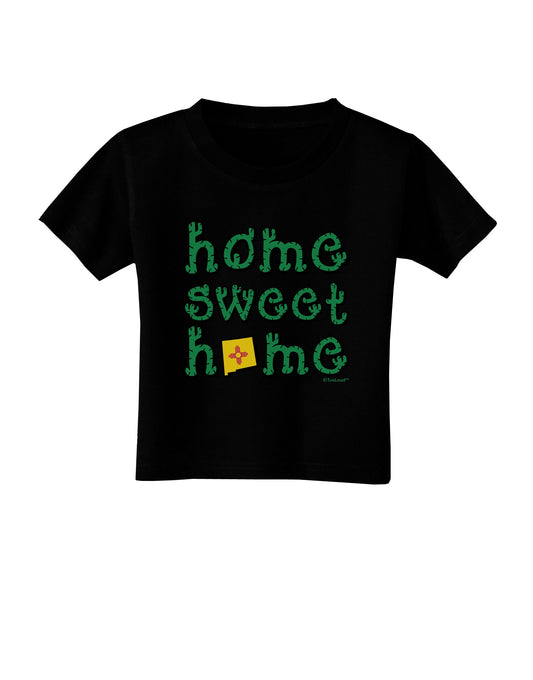 Home Sweet Home - New Mexico - Cactus and State Flag Toddler T-Shirt Dark by TooLoud-Toddler T-Shirt-TooLoud-Black-2T-Davson Sales