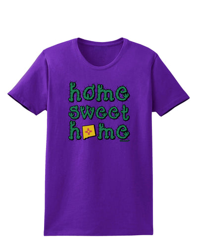 Home Sweet Home - New Mexico - Cactus and State Flag Womens Dark T-Shirt by TooLoud-Womens T-Shirt-TooLoud-Purple-X-Small-Davson Sales