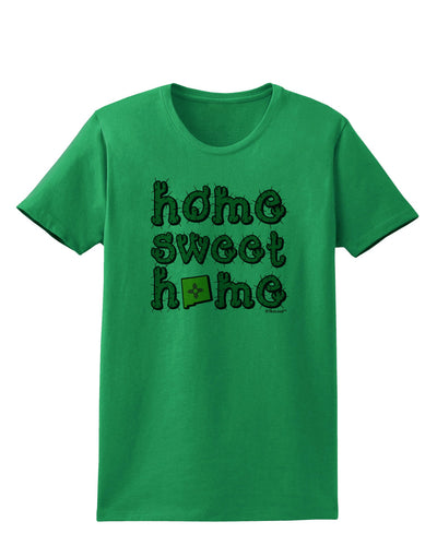 Home Sweet Home - New Mexico - Cactus and State Flag Womens T-Shirt by TooLoud-Womens T-Shirt-TooLoud-Kelly-Green-X-Small-Davson Sales