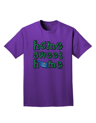 Home Sweet Home - Oklahoma - Cactus and State Flag Adult Dark T-Shirt by TooLoud-Mens T-Shirt-TooLoud-Purple-Small-Davson Sales