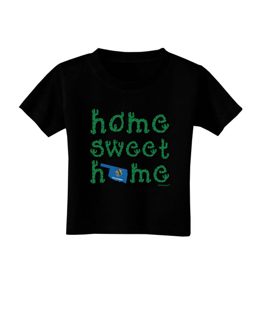 Home Sweet Home - Oklahoma - Cactus and State Flag Toddler T-Shirt Dark by TooLoud-Toddler T-Shirt-TooLoud-Black-2T-Davson Sales