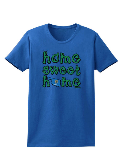 Home Sweet Home - Oklahoma - Cactus and State Flag Womens Dark T-Shirt by TooLoud-Womens T-Shirt-TooLoud-Royal-Blue-X-Small-Davson Sales