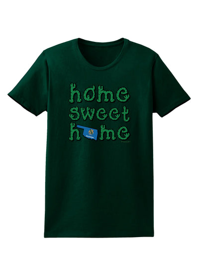 Home Sweet Home - Oklahoma - Cactus and State Flag Womens Dark T-Shirt by TooLoud-Womens T-Shirt-TooLoud-Forest-Green-Small-Davson Sales