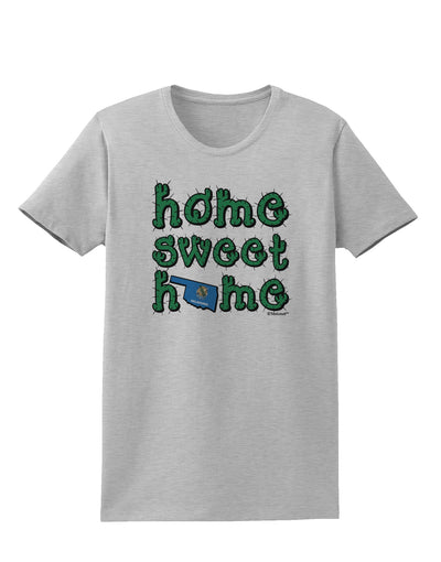 Home Sweet Home - Oklahoma - Cactus and State Flag Womens T-Shirt by TooLoud-Womens T-Shirt-TooLoud-AshGray-X-Small-Davson Sales
