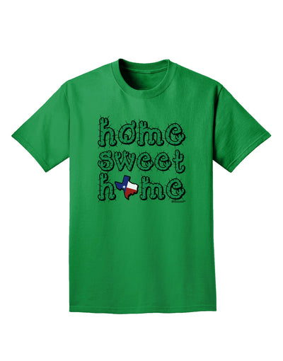 Home Sweet Home - Texas - Cactus and State Flag Adult Dark T-Shirt by TooLoud-Mens T-Shirt-TooLoud-Kelly-Green-Small-Davson Sales