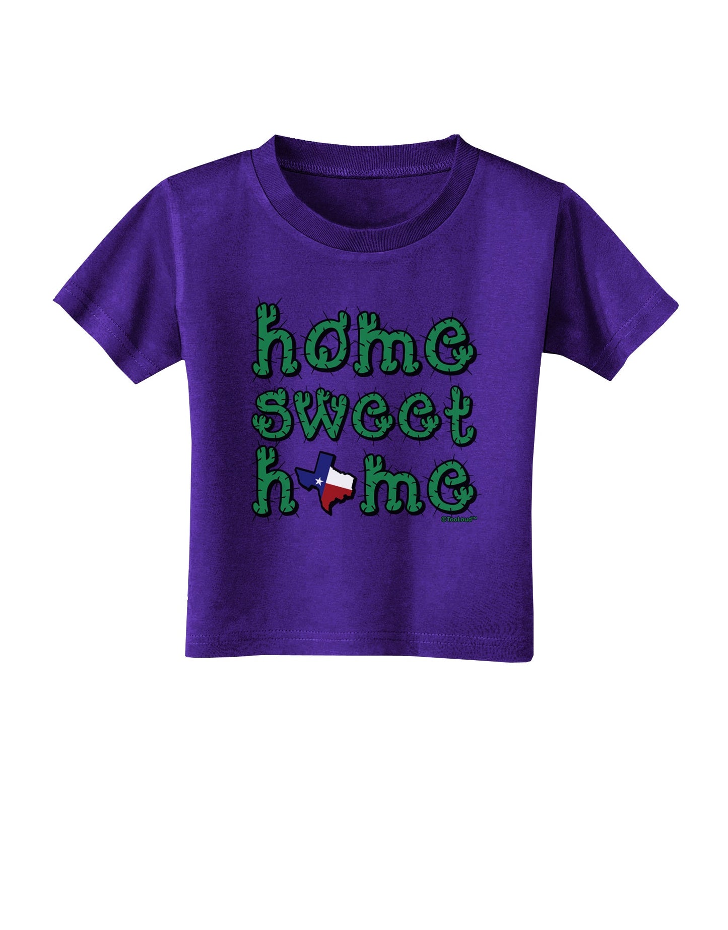 Home Sweet Home - Texas - Cactus and State Flag Toddler T-Shirt Dark by TooLoud-Toddler T-Shirt-TooLoud-Purple-2T-Davson Sales