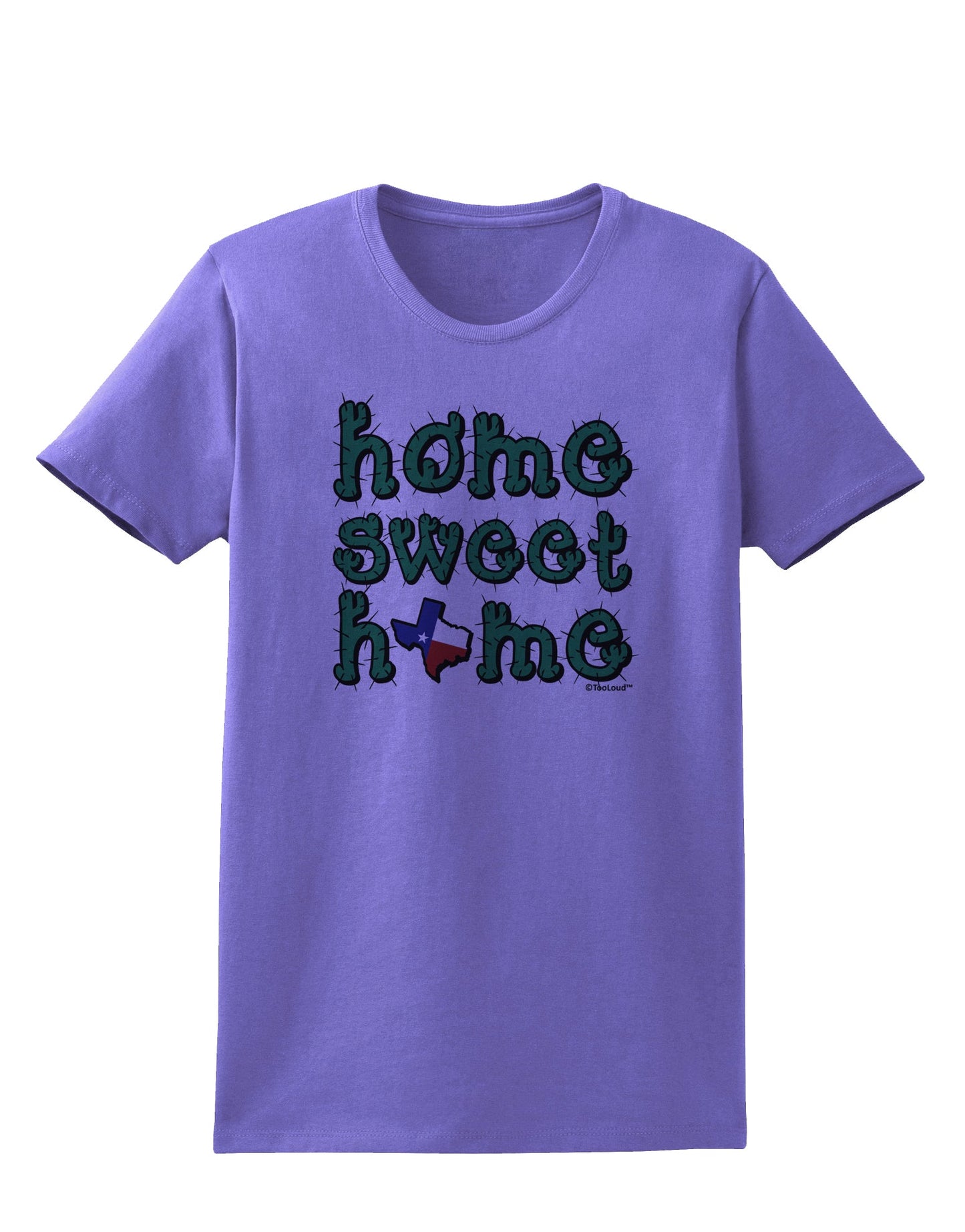 Home Sweet Home - Texas - Cactus and State Flag Womens T-Shirt by TooLoud-Womens T-Shirt-TooLoud-Violet-X-Small-Davson Sales