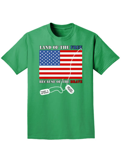 Home of the Free Because of the Brave Adult Dark T-Shirt-Mens T-Shirt-TooLoud-Kelly-Green-Small-Davson Sales