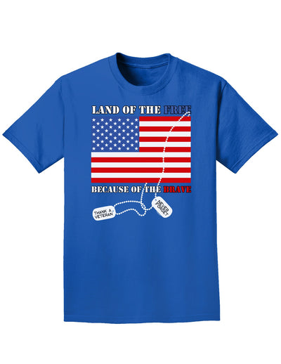 Home of the Free Because of the Brave Adult Dark T-Shirt-Mens T-Shirt-TooLoud-Royal-Blue-Small-Davson Sales