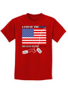 Home of the Free Because of the Brave Childrens Dark T-Shirt-Childrens T-Shirt-TooLoud-Red-X-Small-Davson Sales