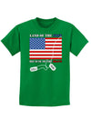 Home of the Free Because of the Brave Childrens Dark T-Shirt-Childrens T-Shirt-TooLoud-Kelly-Green-X-Small-Davson Sales