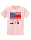 Home of the Free Because of the Brave Childrens T-Shirt-Childrens T-Shirt-TooLoud-PalePink-X-Small-Davson Sales