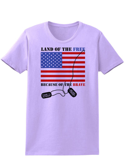 Home of the Free Because of the Brave Womens T-Shirt-Womens T-Shirt-TooLoud-Lavender-X-Small-Davson Sales