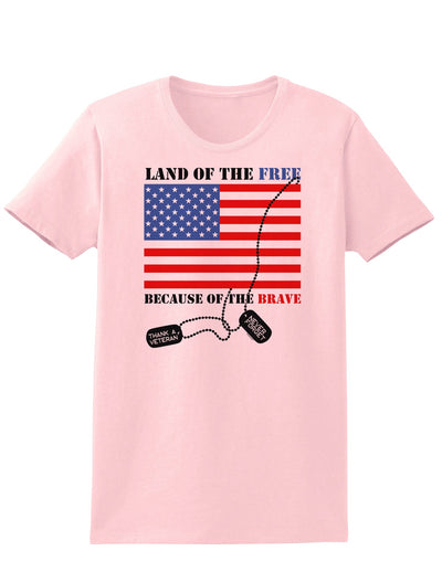 Home of the Free Because of the Brave Womens T-Shirt-Womens T-Shirt-TooLoud-PalePink-X-Small-Davson Sales