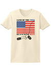 Home of the Free Because of the Brave Womens T-Shirt-Womens T-Shirt-TooLoud-Natural-X-Small-Davson Sales