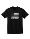 Honor Respect Blue Line Adult Dark T-Shirt-Mens T-Shirt-TooLoud-Black-Small-Davson Sales