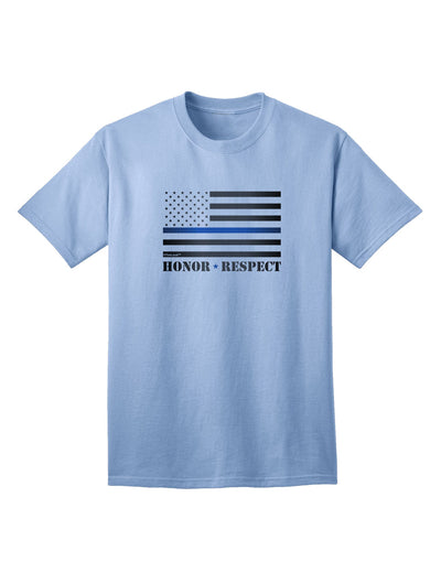 Honor Respect Blue Line Adult T-Shirt-unisex t-shirt-TooLoud-Light-Blue-Small-Davson Sales