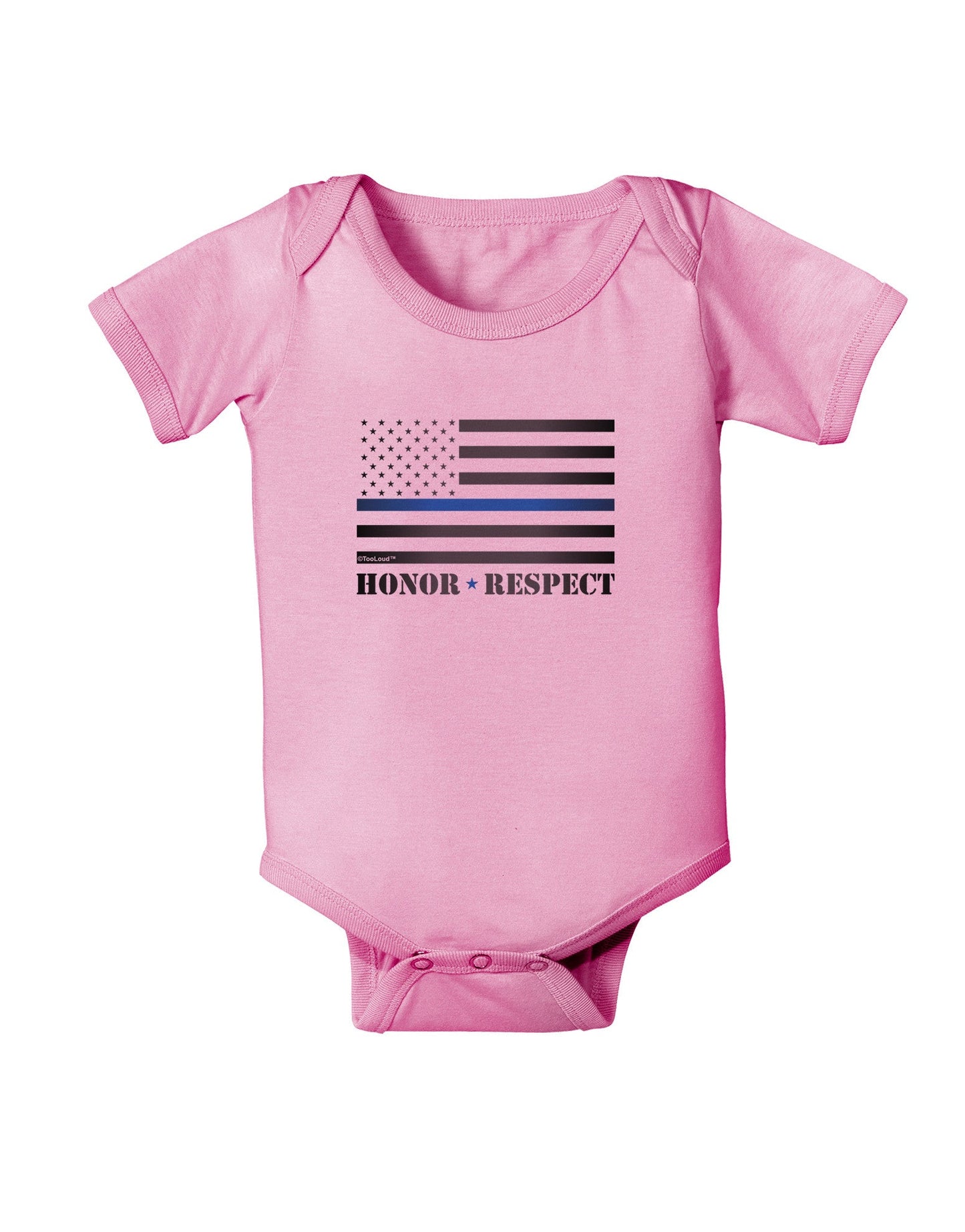 Honor Respect Blue Line Baby Romper Bodysuit-Baby Romper-TooLoud-Pink-06-Months-Davson Sales