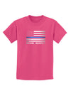 Honor Respect Blue Line Childrens Dark T-Shirt-Childrens T-Shirt-TooLoud-Sangria-X-Small-Davson Sales