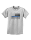 Honor Respect Blue Line Childrens T-Shirt-Childrens T-Shirt-TooLoud-AshGray-X-Small-Davson Sales