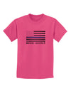 Honor Respect Blue Line Childrens T-Shirt-Childrens T-Shirt-TooLoud-Sangria-X-Small-Davson Sales