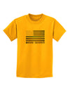 Honor Respect Blue Line Childrens T-Shirt-Childrens T-Shirt-TooLoud-Gold-X-Small-Davson Sales