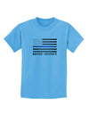 Honor Respect Blue Line Childrens T-Shirt-Childrens T-Shirt-TooLoud-Aquatic-Blue-X-Small-Davson Sales