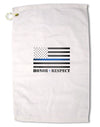 Honor Respect Blue Line Premium Cotton Golf Towel - 16 x 25 inch-Golf Towel-TooLoud-16x25"-Davson Sales