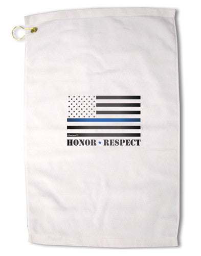 Honor Respect Blue Line Premium Cotton Golf Towel - 16 x 25 inch-Golf Towel-TooLoud-16x25"-Davson Sales