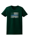 Honor Respect Blue Line Womens Dark T-Shirt-Womens T-Shirt-TooLoud-Forest-Green-Small-Davson Sales