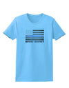 Honor Respect Blue Line Womens T-Shirt-Womens T-Shirt-TooLoud-Aquatic-Blue-X-Small-Davson Sales