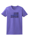 Honor Respect Blue Line Womens T-Shirt-Womens T-Shirt-TooLoud-Violet-X-Small-Davson Sales