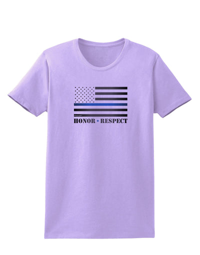 Honor Respect Blue Line Womens T-Shirt-Womens T-Shirt-TooLoud-Lavender-X-Small-Davson Sales