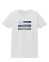 Honor Respect Blue Line Womens T-Shirt-Womens T-Shirt-TooLoud-White-X-Small-Davson Sales