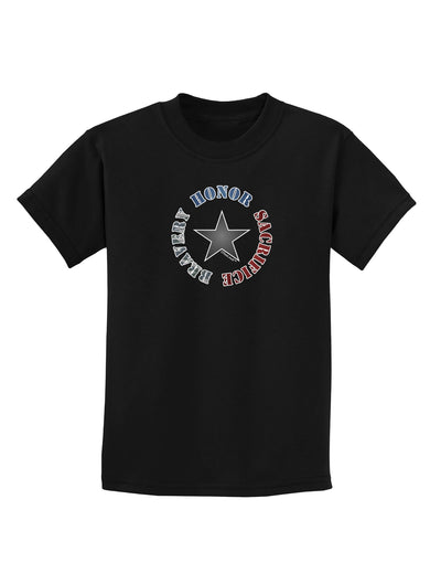 Honor Sacrifice Bravery Childrens Dark T-Shirt by TooLoud-Childrens T-Shirt-TooLoud-Black-X-Small-Davson Sales