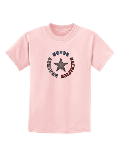 Honor Sacrifice Bravery Childrens T-Shirt by TooLoud-Childrens T-Shirt-TooLoud-PalePink-X-Small-Davson Sales