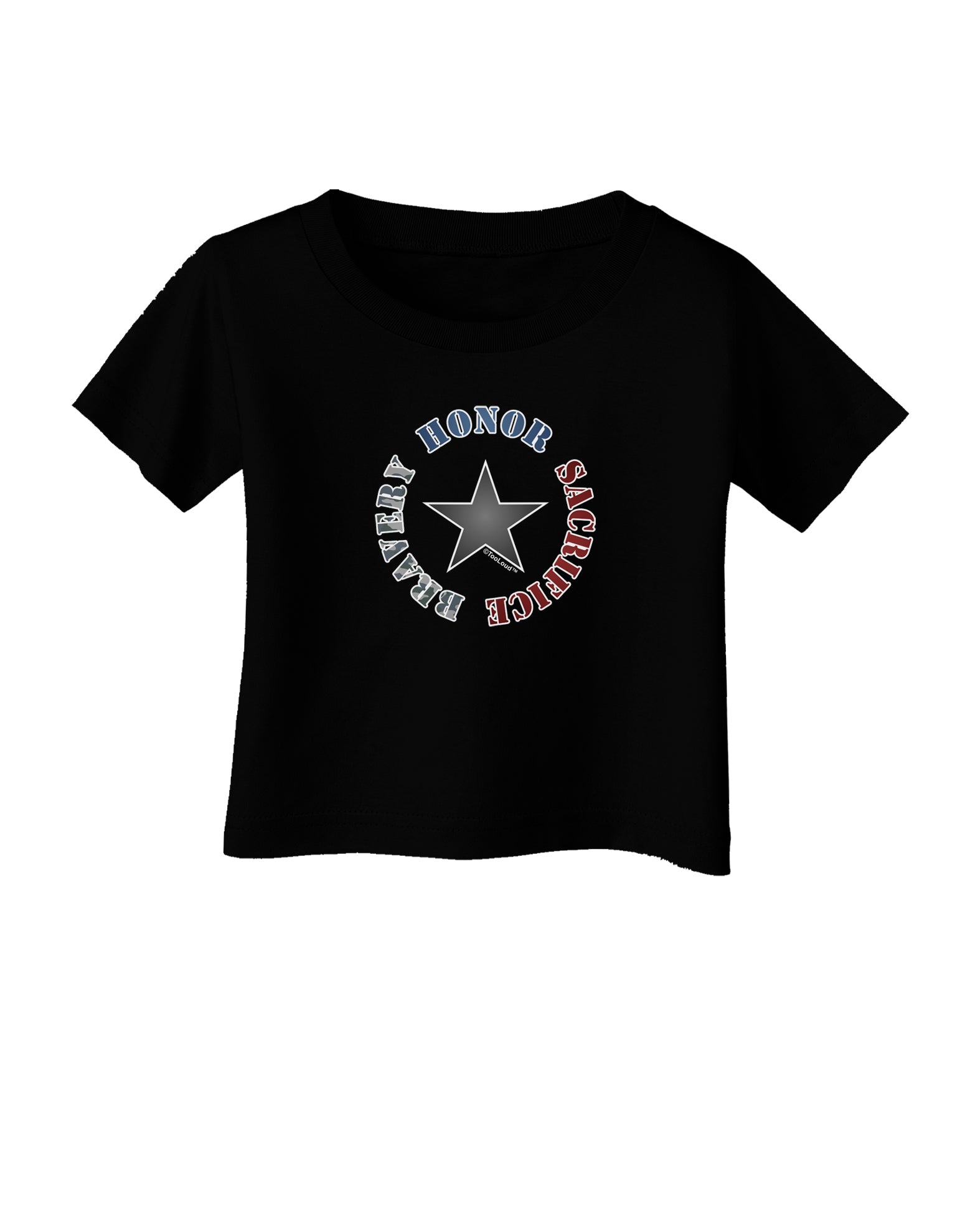 Honor Sacrifice Bravery Infant T-Shirt Dark by TooLoud-Infant T-Shirt-TooLoud-Black-06-Months-Davson Sales