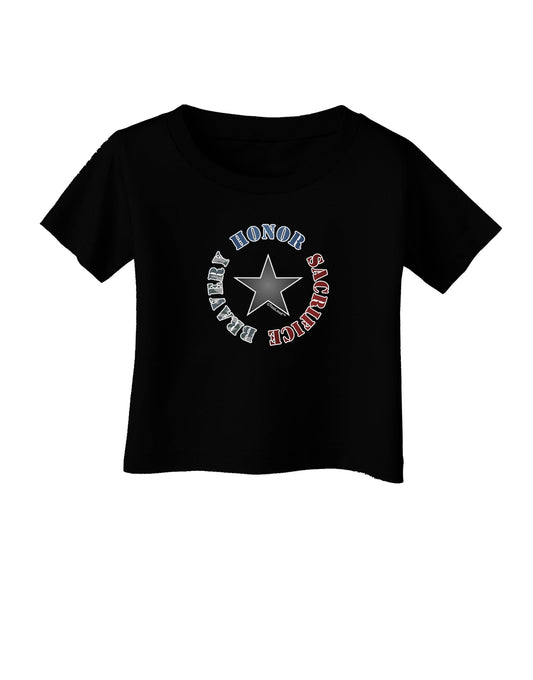Honor Sacrifice Bravery Infant T-Shirt Dark by TooLoud-Infant T-Shirt-TooLoud-Black-06-Months-Davson Sales