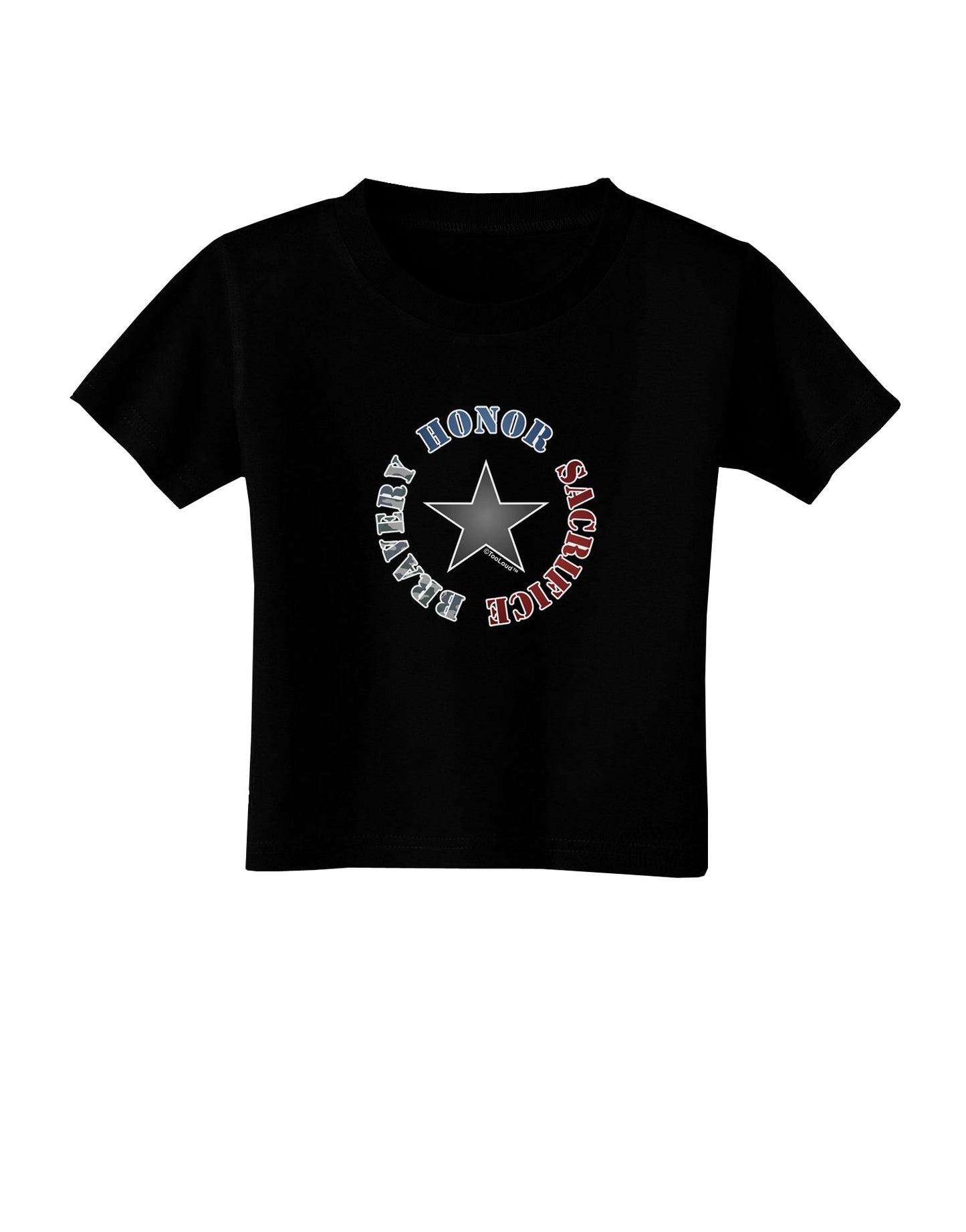 Honor Sacrifice Bravery Toddler T-Shirt Dark by TooLoud-Toddler T-Shirt-TooLoud-Black-2T-Davson Sales