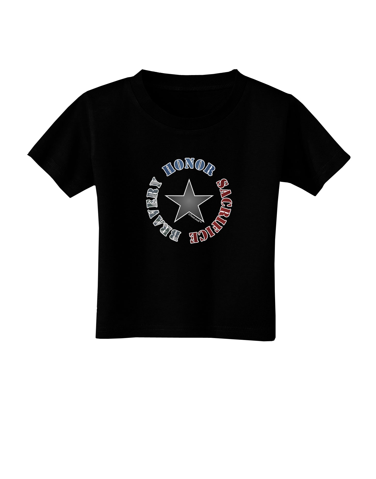 Honor Sacrifice Bravery Toddler T-Shirt Dark by TooLoud-Toddler T-Shirt-TooLoud-Black-2T-Davson Sales