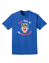 Hoo Will Be My Valentine Adult Dark T-Shirt-Mens T-Shirt-TooLoud-Royal-Blue-Small-Davson Sales