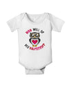 Hoo Will Be My Valentine Baby Romper Bodysuit-Baby Romper-TooLoud-White-06-Months-Davson Sales