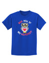 Hoo Will Be My Valentine Childrens Dark T-Shirt-Childrens T-Shirt-TooLoud-Royal-Blue-X-Small-Davson Sales
