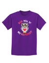Hoo Will Be My Valentine Childrens Dark T-Shirt-Childrens T-Shirt-TooLoud-Purple-X-Small-Davson Sales