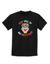 Hoo Will Be My Valentine Childrens Dark T-Shirt-Childrens T-Shirt-TooLoud-Black-X-Small-Davson Sales